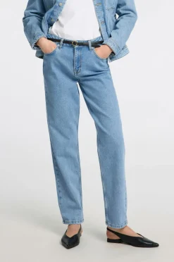 Selected FEMME Jeans slfAlice MW Straight Lig Blue Jeans
