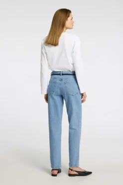 Selected FEMME Jeans slfAlice MW Straight Lig Blue Jeans