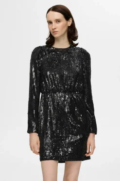 Selected FEMME Kjole slfAri-Colyn LS Short Sequins Dress