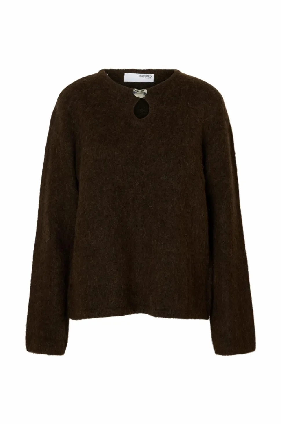 Selected FEMME Pullover slfLulu Brushed LS Knit Keyhole O-n