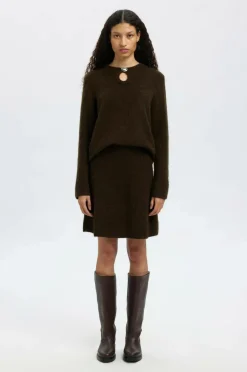 Selected FEMME Pullover slfLulu Brushed LS Knit Keyhole O-n