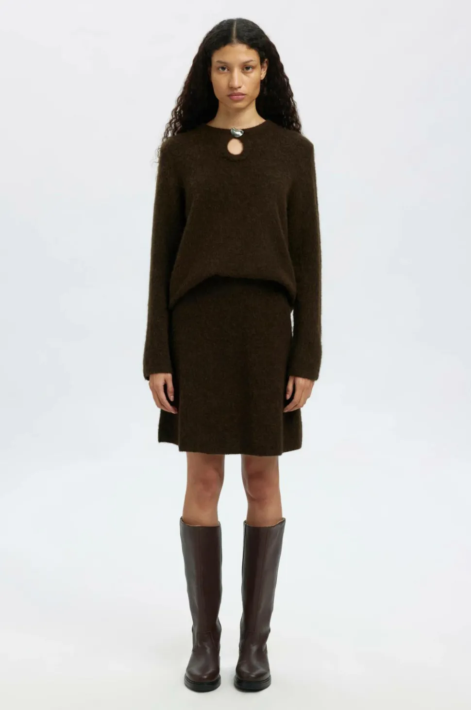 Selected FEMME Pullover slfLulu Brushed LS Knit Keyhole O-n