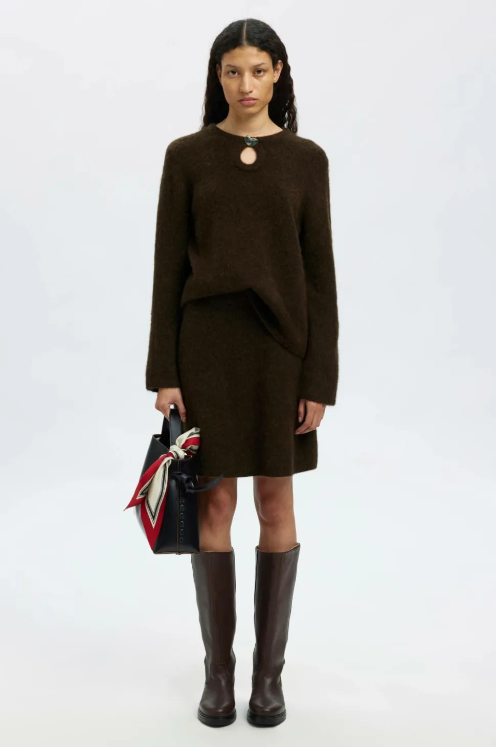 Selected FEMME Pullover slfLulu Brushed LS Knit Keyhole O-n
