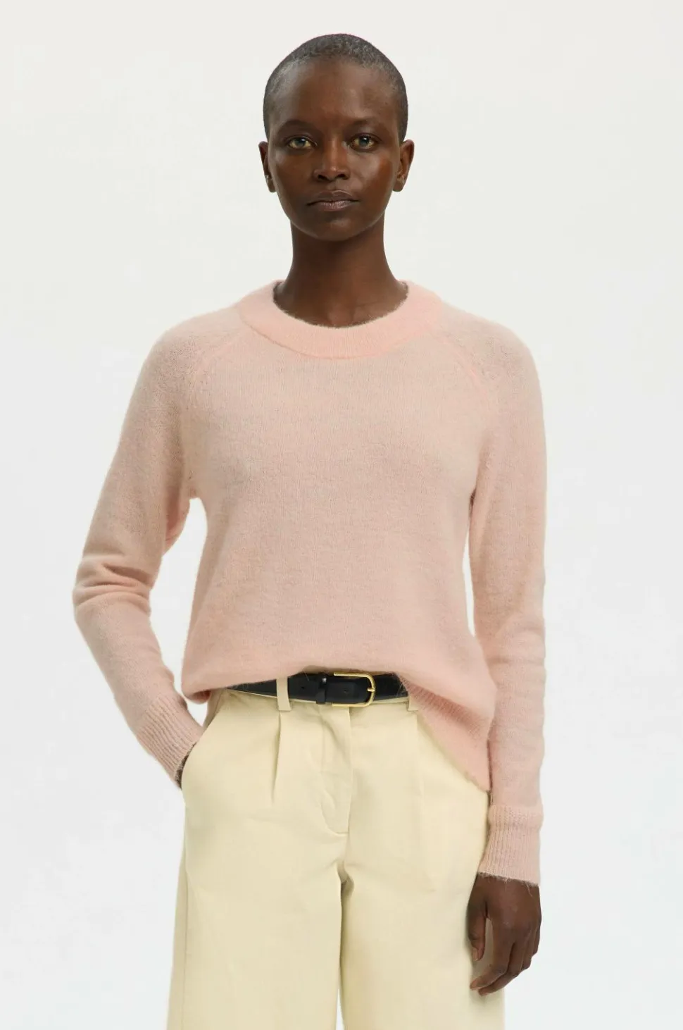 Selected FEMME Trøje slfLulu LS Knit O-neck