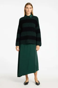 Selected FEMME Trøje slfGabella LS Knit O-neck Camp