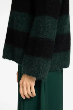 Selected FEMME Trøje slfGabella LS Knit O-neck Camp