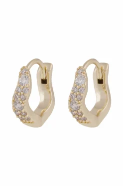 Snö of Sweden Øreringe Essential Curve Crystal Small Ring Ear