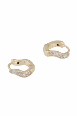 Snö of Sweden Øreringe Essential Curve Crystal Small Ring Ear