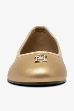 Tommy Hilfiger Ballerinasko Gold Leather Ballerina