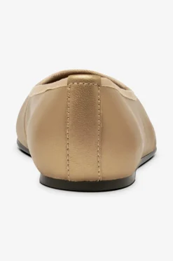 Tommy Hilfiger Ballerinasko Gold Leather Ballerina