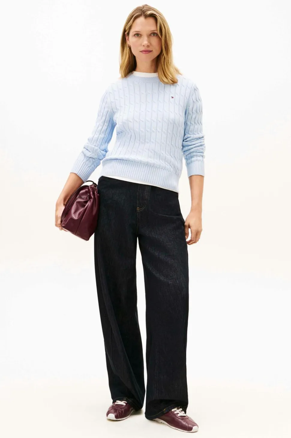 Tommy Hilfiger Pullover CO Cable Mid GG C-nk LS