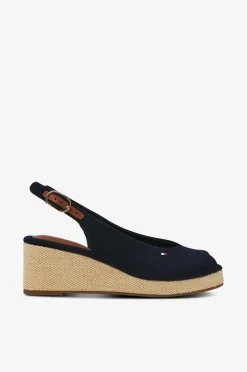 Tommy Hilfiger Sandal med hæl Flag Mid Wedge Espad Slingback