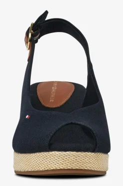 Tommy Hilfiger Sandal med hæl Flag Mid Wedge Espad Slingback