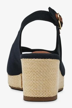 Tommy Hilfiger Sandal med hæl Flag Mid Wedge Espad Slingback