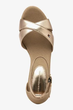 Tommy Hilfiger Sandaler med hæl Flag Metallic Mid Wedge Espad
