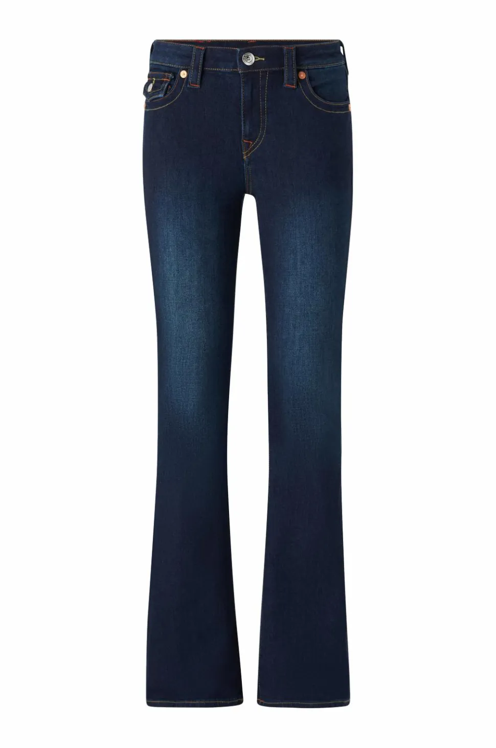 True Religion Jeans Becca Mid Rise Boot Cut Flap