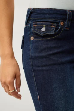 True Religion Jeans Becca Mid Rise Boot Cut Flap
