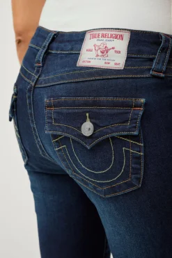 True Religion Jeans Becca Mid Rise Boot Cut Flap