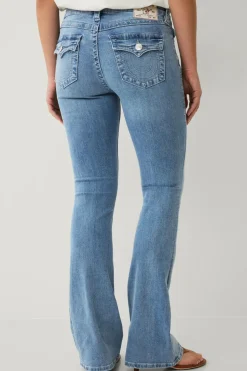 True Religion Jeans Becca Mid Rise Boot Cut Flap