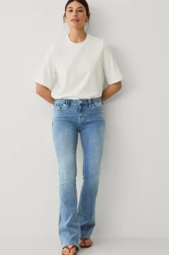 True Religion Jeans Becca Mid Rise Boot Cut Flap
