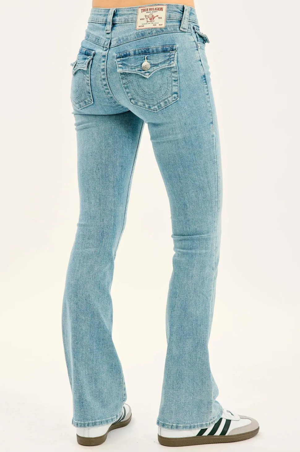 True Religion Jeans Becca Mid Rise Boot Cut Flap