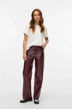 Vero Moda Bukser vmTessa HR Wide Colored Vinyl