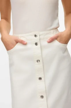 Vero Moda Cowboynederdel vmWild Alvida Button HR 7/8 Clr Sk