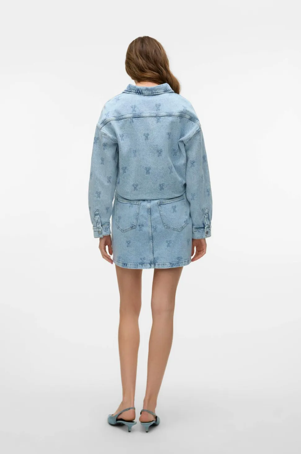 Vero Moda Cowboynederdel vmTessa HR Short Emb Skirt RA339