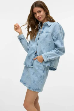 Vero Moda Cowboynederdel vmTessa HR Short Emb Skirt RA339