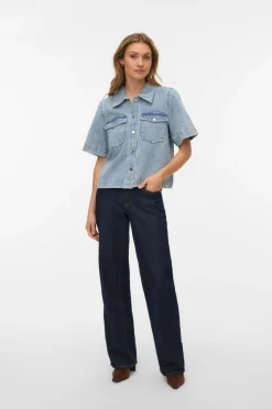 Vero Moda Cowboyskjorte vmFenja 2/4 Denim Shirt GA