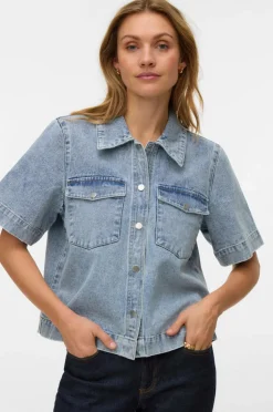 Vero Moda Cowboyskjorte vmFenja 2/4 Denim Shirt GA