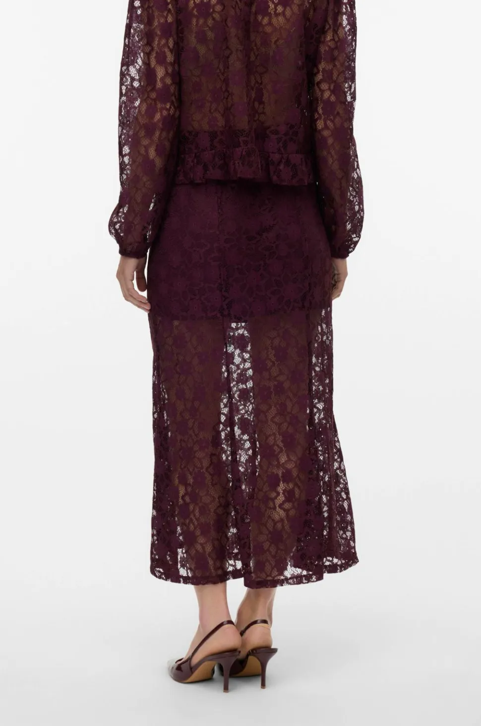 Vero Moda Maxi nederdel vmMeta Lace HW Ankle