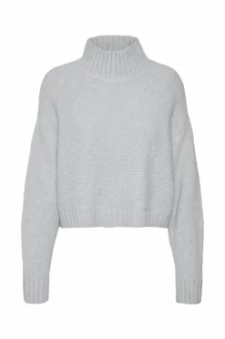 Vero Moda Trøje vmMars LS High Neck Cropped Knit VM