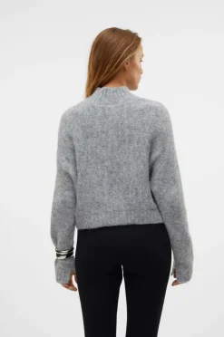 Vero Moda Trøje vmMars LS High Neck Cropped Knit VM