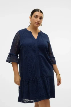Vero Moda Curve Blondetunika vmHoney Lace 3/4 V-neck Tunic Wvn