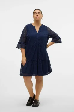 Vero Moda Curve Blondetunika vmHoney Lace 3/4 V-neck Tunic Wvn