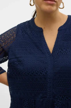 Vero Moda Curve Blondetunika vmHoney Lace 3/4 V-neck Tunic Wvn