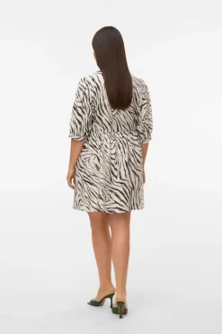 Vero Moda Curve Kjole vmcDora Desy 3/4 v-n Short Dress WV