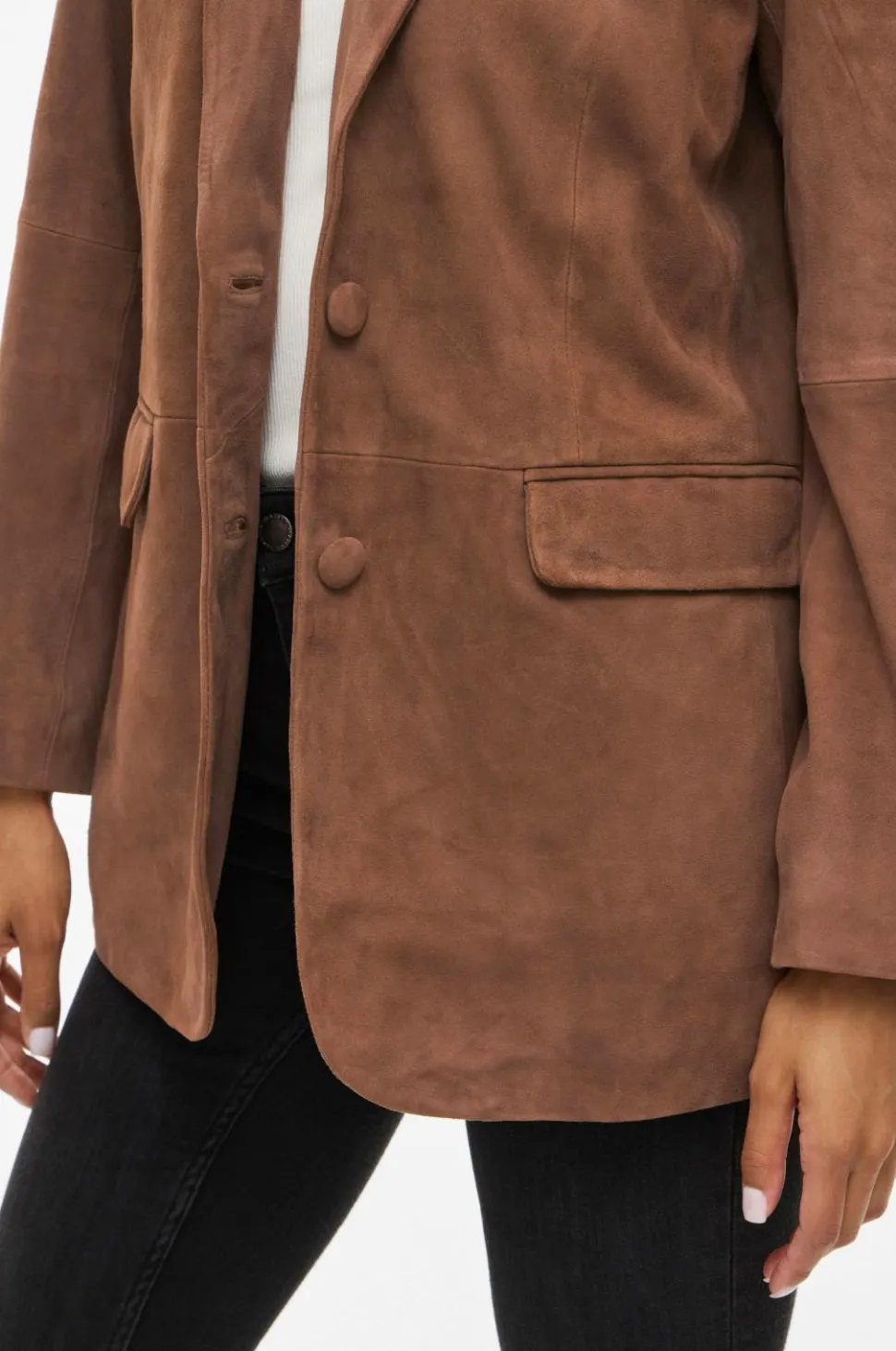 Vila Blazer i ruskind viSuede L/S