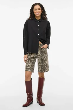 Vila Denimshorts viChia HW Long Denim Shorts
