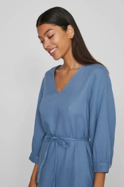 Vila Kjole viLania 3/4 V-neck Midi Dress