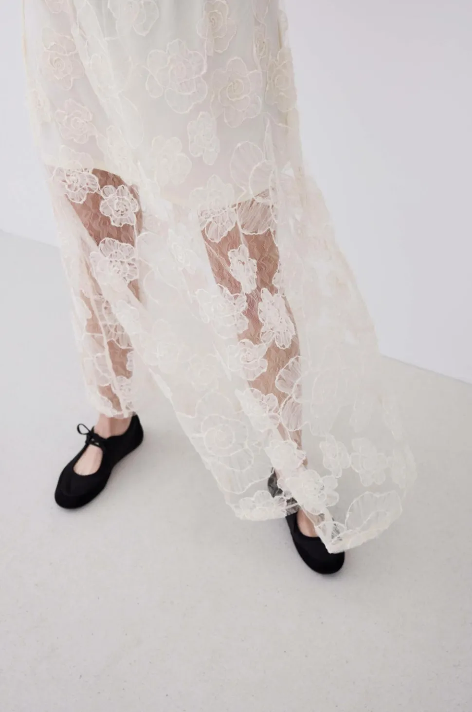 Vila Maxi nederdel viKaria HW Lace Midi Skirt