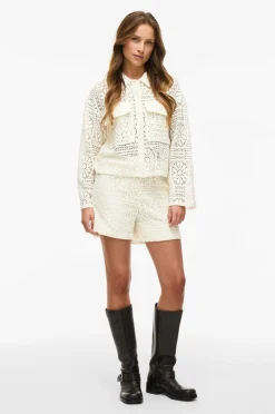 Vila Shorts viMerinda Crochet HW Shorts