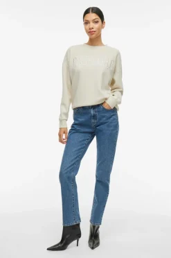 Vila Sweatshirt viReflect New Emb L/S Sweat Top
