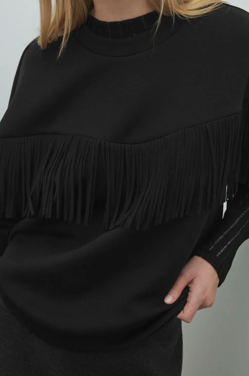 Vila Sweatshirt viReflect L/S O-neck Fringe