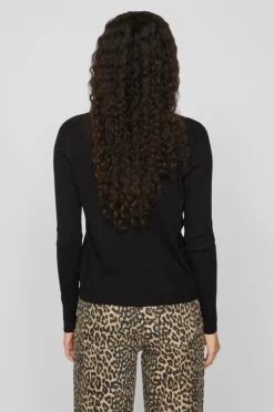 Vila Top viOlina O-neck L/S Rib Knit Top