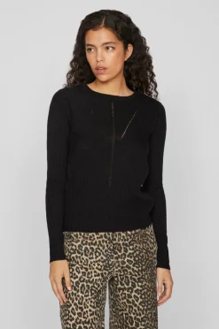 Vila Top viOlina O-neck L/S Rib Knit Top