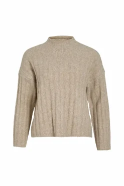 Vila Trøje viJaney Highneck L/S Rib Knit Top