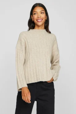 Vila Trøje viJaney Highneck L/S Rib Knit Top