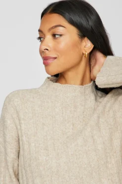 Vila Trøje viJaney Highneck L/S Rib Knit Top